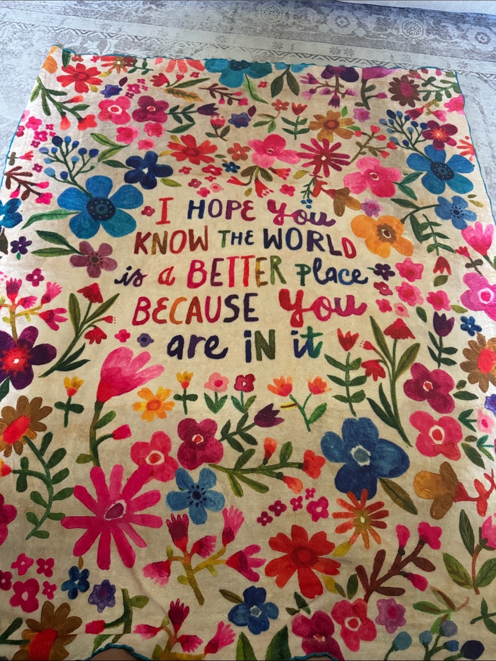 Natural life throw blanket